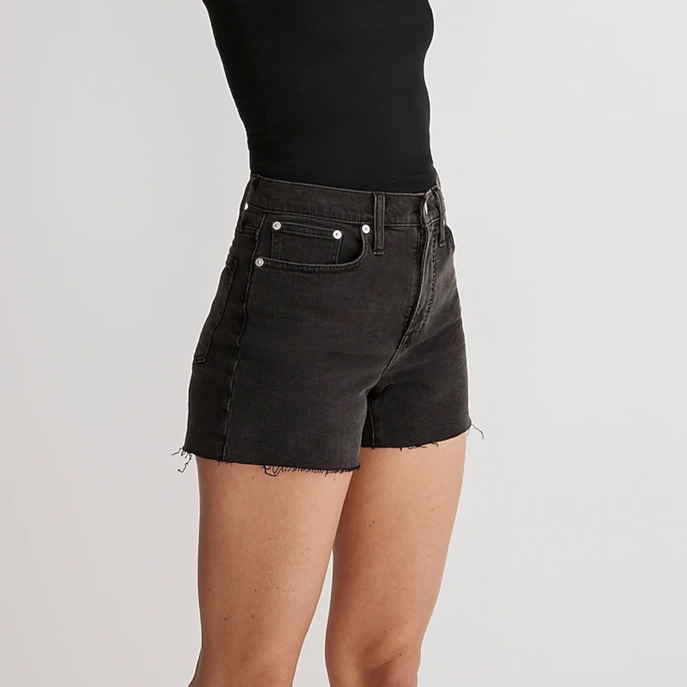 Madewell High Rise Denim Shorts in Lunar Wash